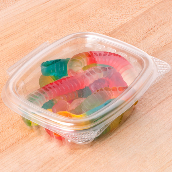 4 Oz Hinged Clear Premium Quality