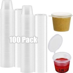 Pet Hinged Sauce Container