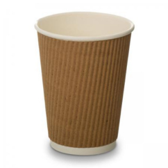 12 oz Brown Ripple Wall Cup 1x500 Approx (505*370*405)