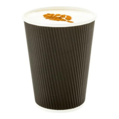 12 oz Black Ripple Wall Cup 1x500 Approx (505*370*405)