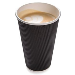 16 oz Black Ripple Wall Cup 1x500 Approx (570*370*450)