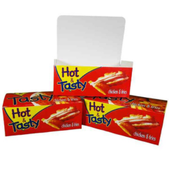 White Board Fried Chicken Box Medium Generic Design (169*98*64)