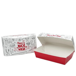 White Board Hot Dog Box Generic Design