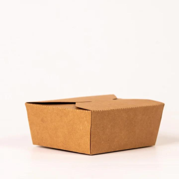 9" Kraft Board Lunch Box Plain