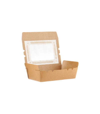 9" Kraft Board Lunch Box Plain