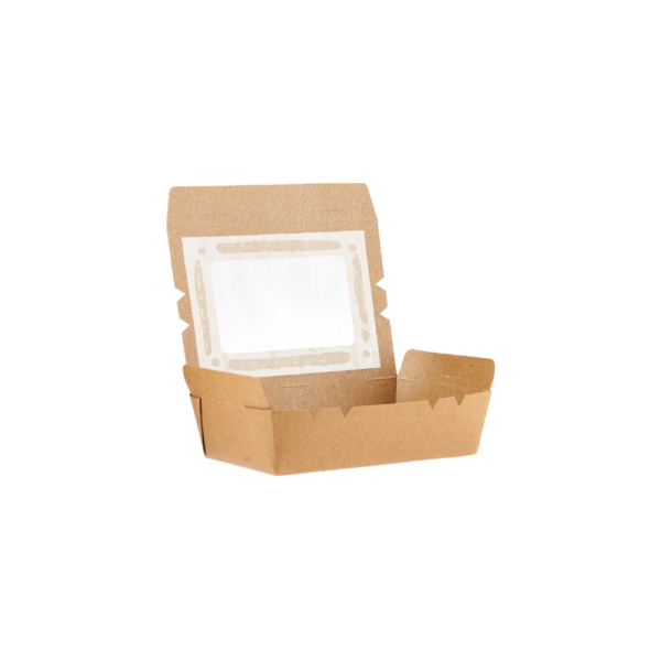 9" Kraft Board Lunch Box Plain