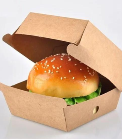 BB4R - 4" Ripple Board Burger Box