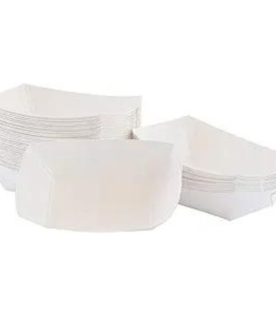 Small Kraft White Food Tray