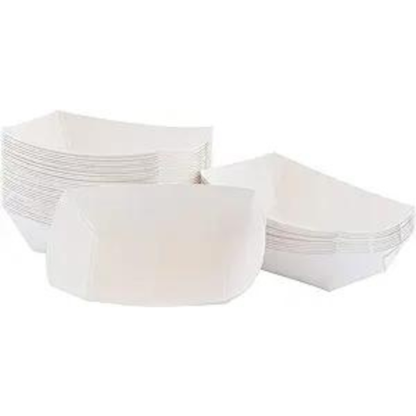 Small Kraft White Food Tray
