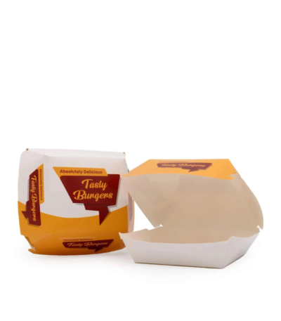 4.5" White Board Burger Box Generic Design