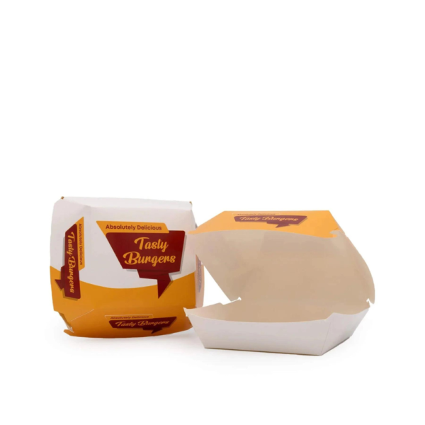 4.5" White Board Burger Box Generic Design