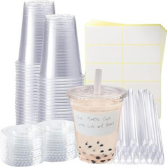 12 oz / 16 oz / 20 oz Smoothie Cups Flat Lids 50 PCSx20 Pack