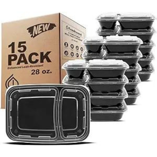 Gold Mir Pack Meal Box 2 Compartment 2X100's (208*245*68)