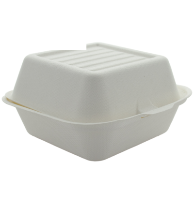 White Mir Pack Hamburger Box Small 4X125's (130*134*69)