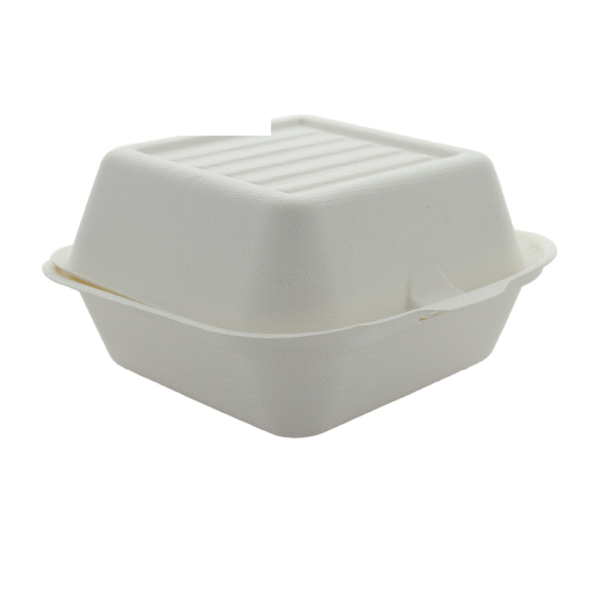 White Mir Pack Hamburger Box Small 4X125's (130*134*69)