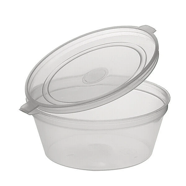 2 Oz Hinged Clear Premium Quality